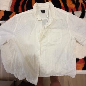 White Textured Men's Shirt